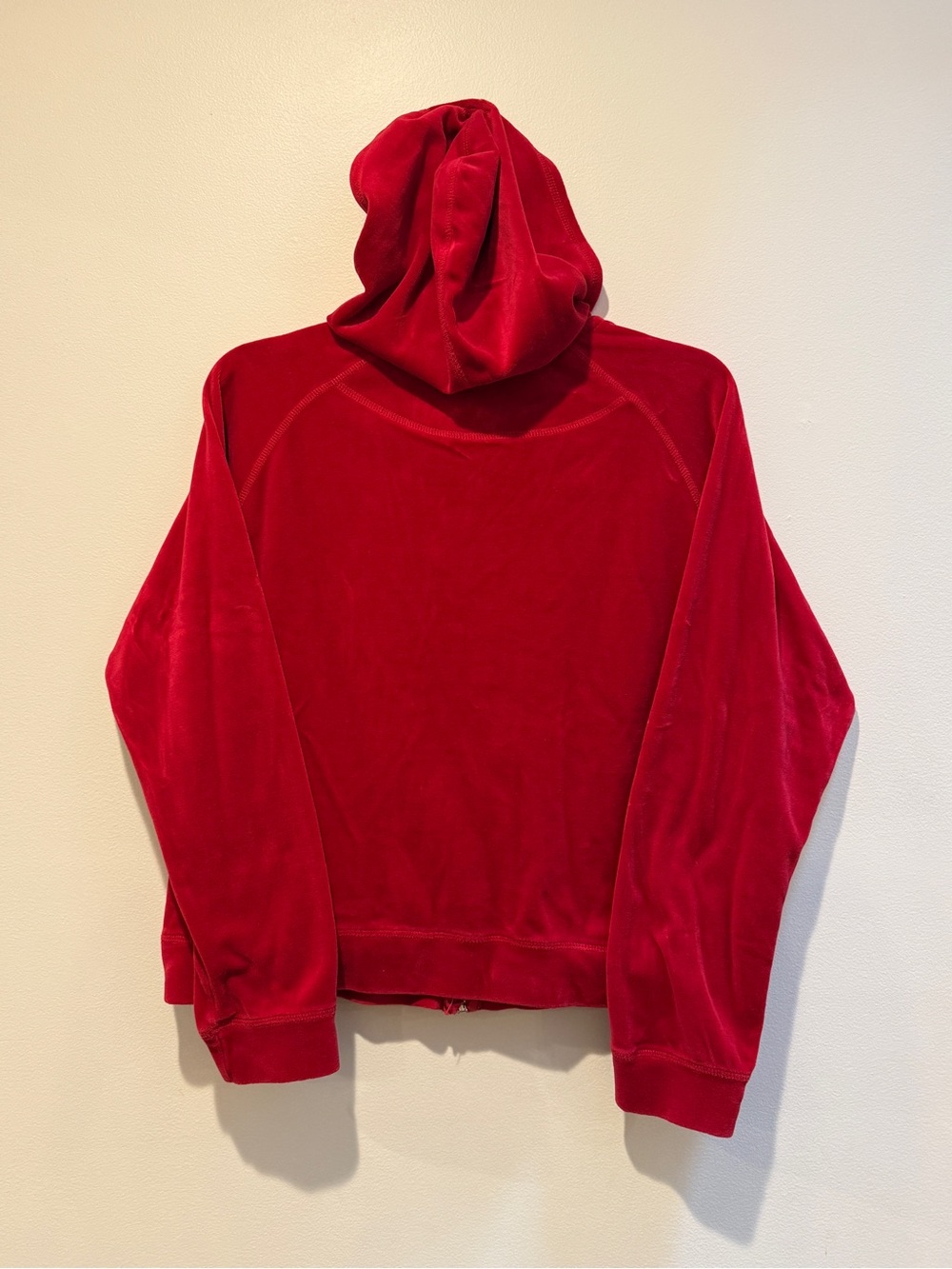 Y2K Vintage Tailor B. Moss Red Velour Track Jacket & Wide-Leg Joggers - Picture 3 of 6